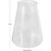 image:imageDeco 79 Glass Decorative Vase Cone Shaped Centerpiece Vase Flower Vase for Home Decoration 10 x 10 x 13 Clear10 x 10 x 13