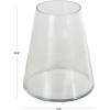 image:imageDeco 79 Glass Decorative Vase Cone Shaped Centerpiece Vase Flower Vase for Home Decoration 10 x 10 x 13 Clear7 x 7 x 9