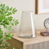 image:imageDeco 79 Glass Decorative Vase Cone Shaped Centerpiece Vase Flower Vase for Home Decoration 10 x 10 x 13 Clear9 x 9 x 12