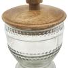 image:imageDeco 79 Glass Living Room Decorative Jars Beaded Decorative Container with Wood Lids Set of 2 Jar with Lid 8 7H ClearClear