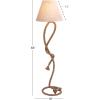 image:imageDeco 79 Jute Rope Room Floor Lamp Twisted Rope Standing Tall Lamp with Cream Linen Shade Tall Lamp 18 x 18 x 63 Brown