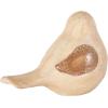 image:imageDeco 79 Magnesium Oxide Bird Decorative Garden Sculpture Sitting Garden Statue with Brown Accents Outdoor Sculpture 13 x 7 x 9 Cream