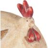 image:imageDeco 79 Magnesium Oxide Rooster Decorative Garden Sculpture Sitting Garden Statue with Brown and Red Accents Outdoor Sculpture 14 x 7 x 10 Cream