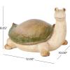 image:imageDeco 79 Magnesium Oxide Turtle Decorative Garden Sculpture Garden Statue with Green Shell Outdoor Sculpture 12 x 10 x 8 Cream