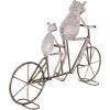 image:imageDeco 79 Metal Frog Decorative Garden Sculpture On Bicycle Garden Statue with Gold Accents Outdoor Sculpture 23 x 6 x 17 CopperCopper