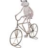 image:imageDeco 79 Metal Frog Decorative Garden Sculpture On Bicycle Garden Statue with Gold Accents Outdoor Sculpture 23 x 6 x 17 CopperCopper