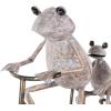 image:imageDeco 79 Metal Frog Decorative Garden Sculpture On Bicycle Garden Statue with Gold Accents Outdoor Sculpture 23 x 6 x 17 CopperCopper