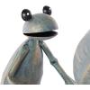 image:imageDeco 79 Metal Frog Decorative Garden Sculpture On Bicycle Garden Statue with Gold Accents Outdoor Sculpture 23 x 6 x 17 CopperGreen