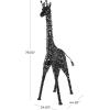 image:imageDeco 79 Metal Giraffe Decorative Garden Sculpture Indoor Outdoor Tall Garden Statue Outdoor Sculpture 45 x 24 x 78 Black