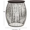 image:imageDeco 79 Metal Side End Accent Table End Table with Crystal Embellishments Side Table 16 x 16 x 19 GoldBlack