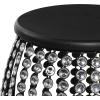 image:imageDeco 79 Metal Side End Accent Table End Table with Crystal Embellishments Side Table 16 x 16 x 19 GoldBlack