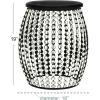 image:imageDeco 79 Metal Side End Accent Table End Table with Crystal Embellishments Side Table 16 x 16 x 19 GoldBlack