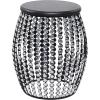 image:imageDeco 79 Metal Side End Accent Table End Table with Crystal Embellishments Side Table 16 x 16 x 19 GoldBlack