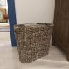 image:imageDeco 79 Seagrass Handmade Woven Single Slot Magazine Holder with Light Brown Accents 15 x 9 x 13 BrownWhite