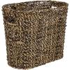 image:imageDeco 79 Seagrass Handmade Woven Single Slot Magazine Holder with Light Brown Accents 15 x 9 x 13 BrownWhite