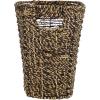 image:imageDeco 79 Seagrass Handmade Woven Single Slot Magazine Holder with Light Brown Accents 15 x 9 x 13 BrownWhite