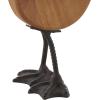 image:imageDeco 79 Wood Duck Decorative Garden Sculpture Abstract Minimalistic Garden Statues with Black Metal Feet Set of 2 Outdoor Sculptures 13 12H Brown