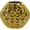 image:imageCosmoLiving by Cosmopolitan Aluminum Metal Geometric Decorative Vase Faceted Centerpiece Vase Flower Vase for Home Decoration 14 x 5 x 13 GoldGold