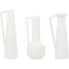 image:imageCosmoLiving by Cosmopolitan Ceramic Decorative Vase Centerpiece Vases with Handles Set of 3 Flower Vases for Home Decoration 17 16 16H WhiteWhite