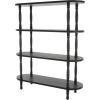 image:imageDeco 79 Acrylic Plastic Cube Shaped Shelving Unit with Silver Frame Supports 22 x 16 x 70 ClearBlack
