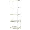 image:imageDeco 79 Acrylic Plastic Cube Shaped Shelving Unit with Silver Frame Supports 22 x 16 x 70 ClearClear