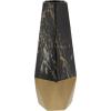 image:imageDeco 79 Ceramic Decorative Vase Faux Marble Centerpiece Vase with Gold Base Flower Vase for Home Decoration 8 x 7 x 18 Dark Gray