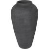 image:imageDeco 79 Ceramic Decorative Vase Textured Centerpiece Vase Flower Vase for Home Decoration 10 x 10 x 20 Black10 x 10 x 20