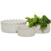 image:imageDeco 79 Ceramic Indoor Outdoor Planter Small Planter Pot Set of 3 Planters 10 12 17W White