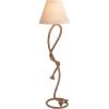 image:imageDeco 79 Jute Rope Room Floor Lamp Twisted Rope Standing Tall Lamp with Cream Linen Shade Tall Lamp 18 x 18 x 63 Brown