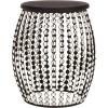 image:imageDeco 79 Metal Side End Accent Table End Table with Crystal Embellishments Side Table 16 x 16 x 19 GoldBlack