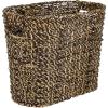 image:imageDeco 79 Seagrass Handmade Woven Single Slot Magazine Holder with Light Brown Accents 15 x 9 x 13 BrownWhite