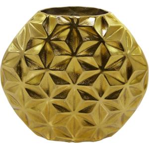 image:imageCosmoLiving by Cosmopolitan Aluminum Metal Geometric Decorative Vase Faceted Centerpiece Vase Flower Vase for Home Decoration 14 x 5 x 13 GoldGold