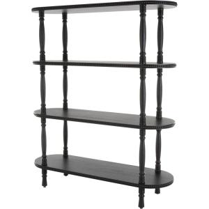 image:imageDeco 79 Acrylic Plastic Cube Shaped Shelving Unit with Silver Frame Supports 22 x 16 x 70 ClearBlack