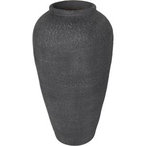 image:imageDeco 79 Ceramic Decorative Vase Textured Centerpiece Vase Flower Vase for Home Decoration 10 x 10 x 20 Black10 x 10 x 20