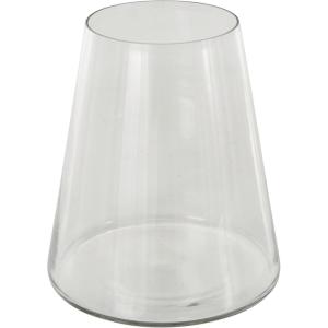 image:imageDeco 79 Glass Decorative Vase Cone Shaped Centerpiece Vase Flower Vase for Home Decoration 10 x 10 x 13 Clear7 x 7 x 9