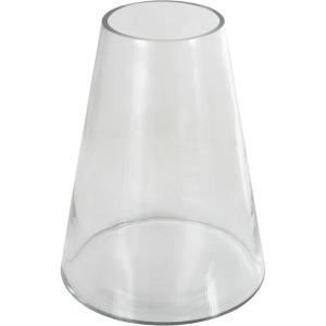 image:imageDeco 79 Glass Decorative Vase Cone Shaped Centerpiece Vase Flower Vase for Home Decoration 10 x 10 x 13 Clear9 x 9 x 12