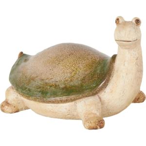 image:imageDeco 79 Magnesium Oxide Turtle Decorative Garden Sculpture Garden Statue with Green Shell Outdoor Sculpture 12 x 10 x 8 Cream