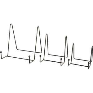 image:imageDeco 79 Metal Display Easel Wide Triangle Tabletop Easel Set of 3 Display Stand 10 8 6H Black