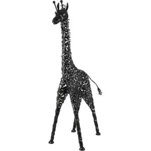 image:imageDeco 79 Metal Giraffe Decorative Garden Sculpture Indoor Outdoor Tall Garden Statue Outdoor Sculpture 45 x 24 x 78 Black