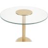 image:imageDeco 79 Acrylic Plastic Side End Accent Table End Table with Elevated Base and Gold Stand Side Table 16 x 16 x 23 ClearSide Table 16 x 16 x 22