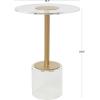 image:imageDeco 79 Acrylic Plastic Side End Accent Table End Table with Elevated Base and Gold Stand Side Table 16 x 16 x 23 ClearSide Table 16 x 16 x 23