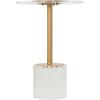 image:imageDeco 79 Acrylic Plastic Side End Accent Table End Table with Elevated Base and Gold Stand Side Table 16 x 16 x 23 ClearSide Table 16 x 16 x 23