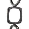 image:imageDeco 79 Aluminum Metal Abstract Decorative Sculpture Stacked Geometric Rings Home Decor Statues with White Marble Bases Set of 2 Accent Figurines 28 19H GoldBlack