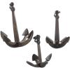 image:imageDeco 79 Aluminum Metal Anchor Decorative Sculpture Weathered Home Decor Statues with Hanging Hook Set of 3 Accent Figurines 14 11 8H Copper