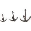 image:imageDeco 79 Aluminum Metal Anchor Decorative Sculpture Weathered Home Decor Statues with Hanging Hook Set of 3 Accent Figurines 14 11 8H Copper