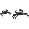 image:imageDeco 79 Aluminum Metal Crab Decorative Sculpture Home Decor Statues Set of 2 Accent Figurines 13 9W Black