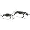 image:imageDeco 79 Aluminum Metal Crab Decorative Sculpture Home Decor Statues Set of 2 Accent Figurines 13 9W Black