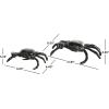 image:imageDeco 79 Aluminum Metal Crab Decorative Sculpture Home Decor Statues Set of 2 Accent Figurines 13 9W Black