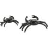 image:imageDeco 79 Aluminum Metal Crab Decorative Sculpture Home Decor Statues Set of 2 Accent Figurines 13 9W Black