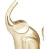 image:imageDeco 79 Aluminum Metal Elephant Decorative Sculpture Home Decor Statues Set of 3 Accent Figurines 12 8 5H Gold